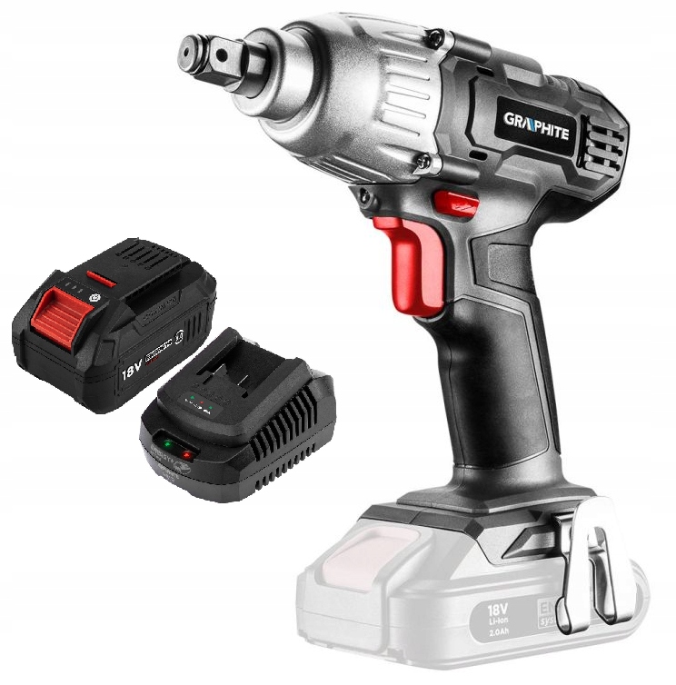 Graphite Rázový Klíč Akumulátor 6AH Energy 18V 1/2 58G018 Sada Napájecího Zdroje
