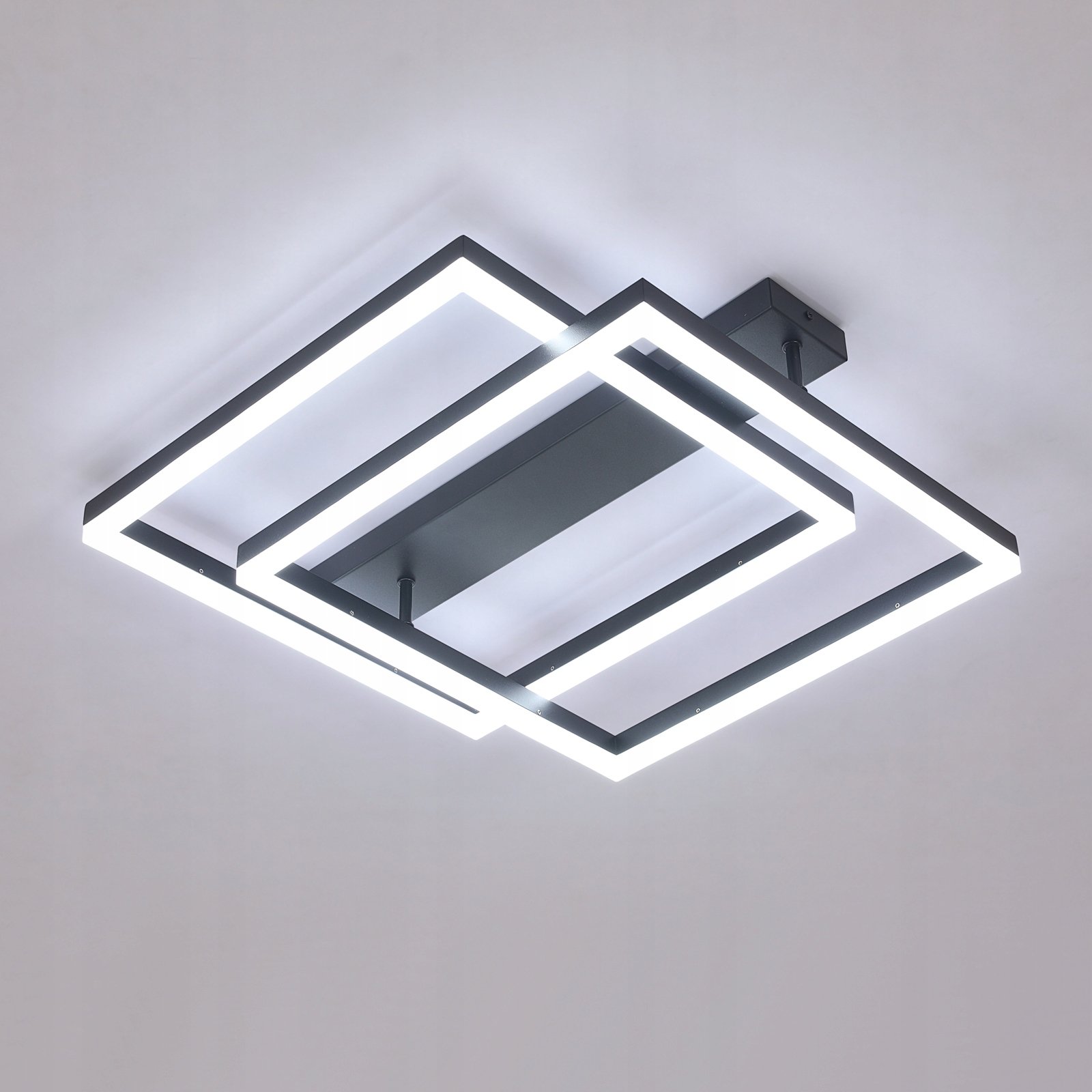 Led Stropné Svietidlo Čierne Štvorcové Moderné Do Obývačky 6500K 51W