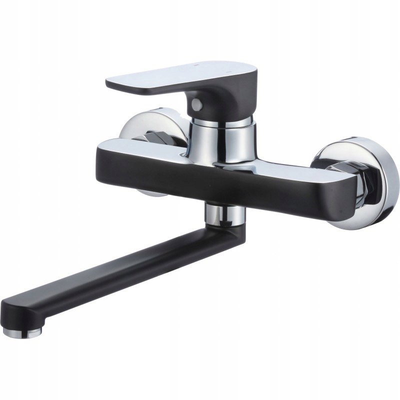 

Bateria Umywalkowa Ścienna Czarna Chrom