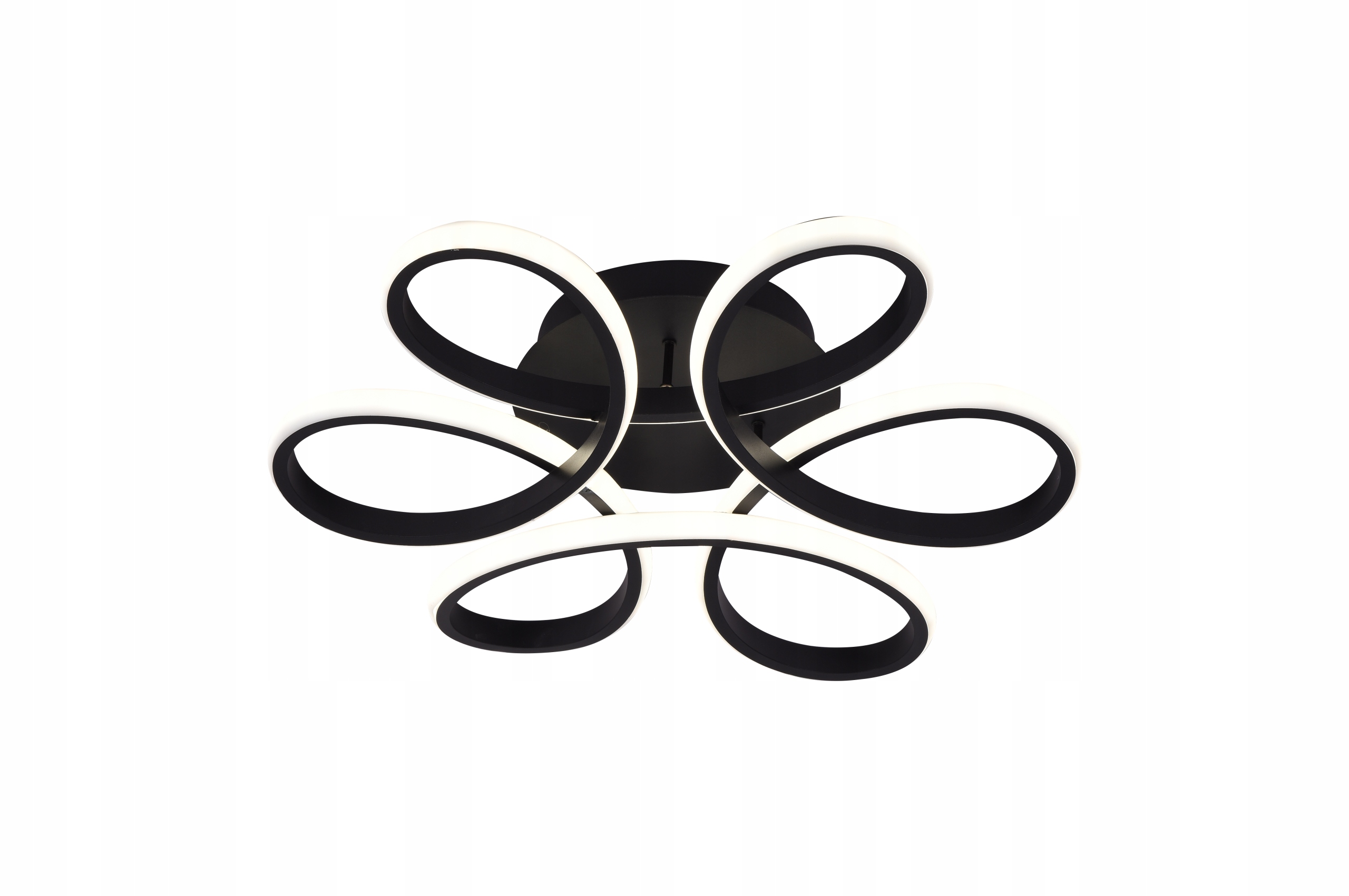 Moderná stropná lampa čierna Stropné Svietidlo Led luster s diaľkovým ovládaním