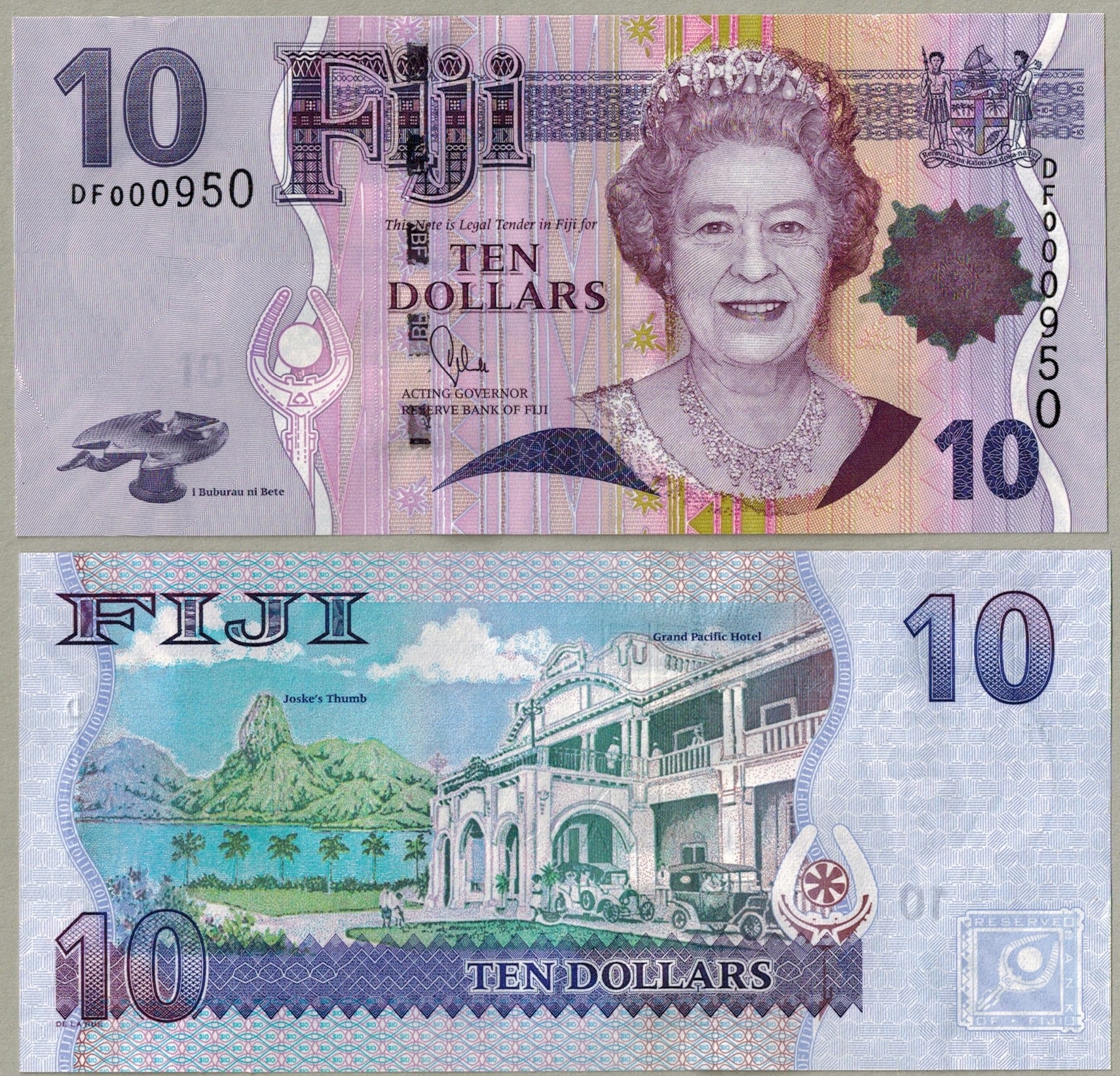 Fidzi Fiji 10 Dolar 2011 P-111b UNC