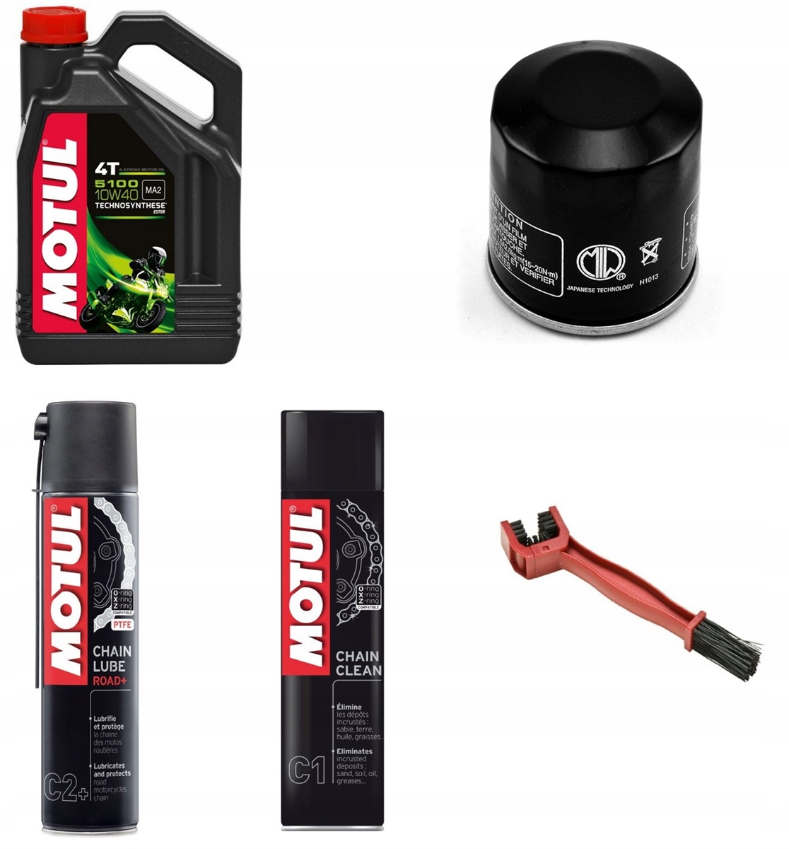 MOTUL OLEJ 5100 C1 CLEAN C2+ SMAR FILTR SZCZOTKA