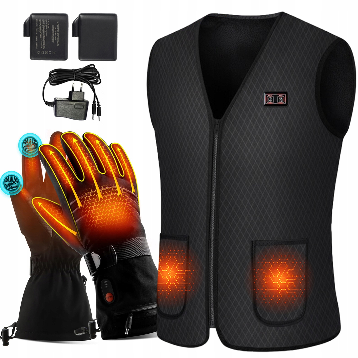 Teplé Zimní Rukavice Elektrická Vyhřívaná Rukavice Teplá Na Zimu