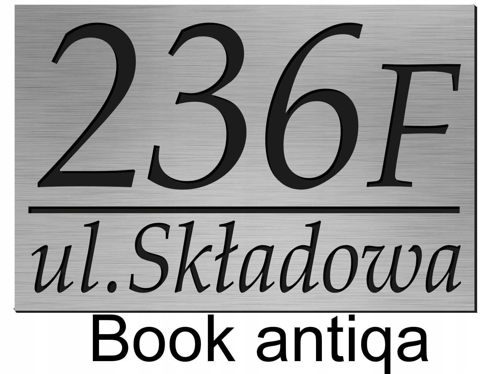 Tablica adresowa Aluminium nr Tabliczka Numer Domu Kolor Inox