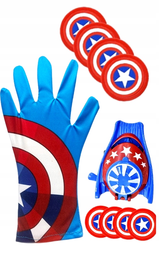 Strój Kapitan Ameryka Wyrzutnia Tarcza Set 4w1 Okazje uniwersalny