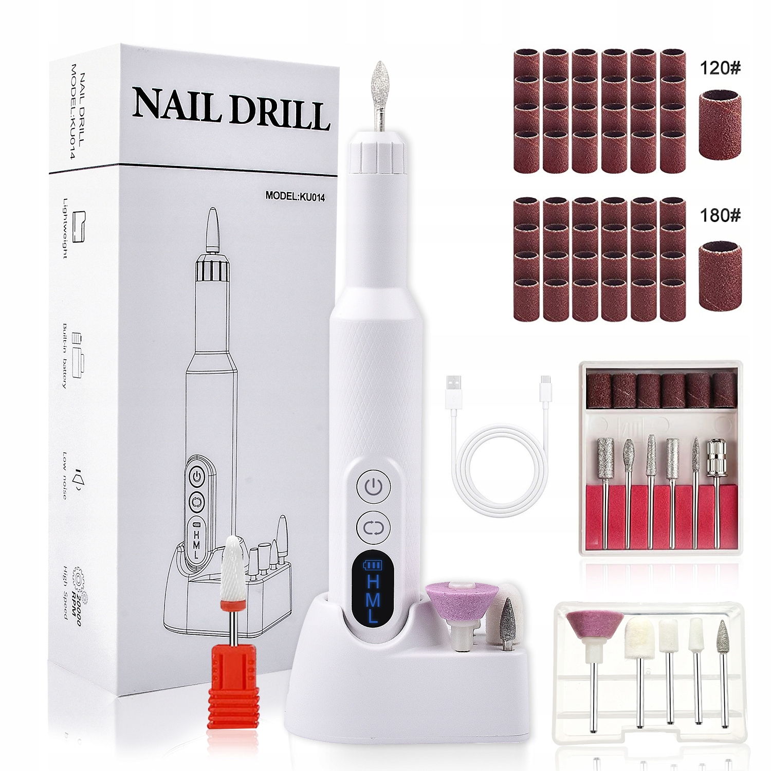 

Mini Frezarka do Paznokci Manicure Zestaw 20000RPM