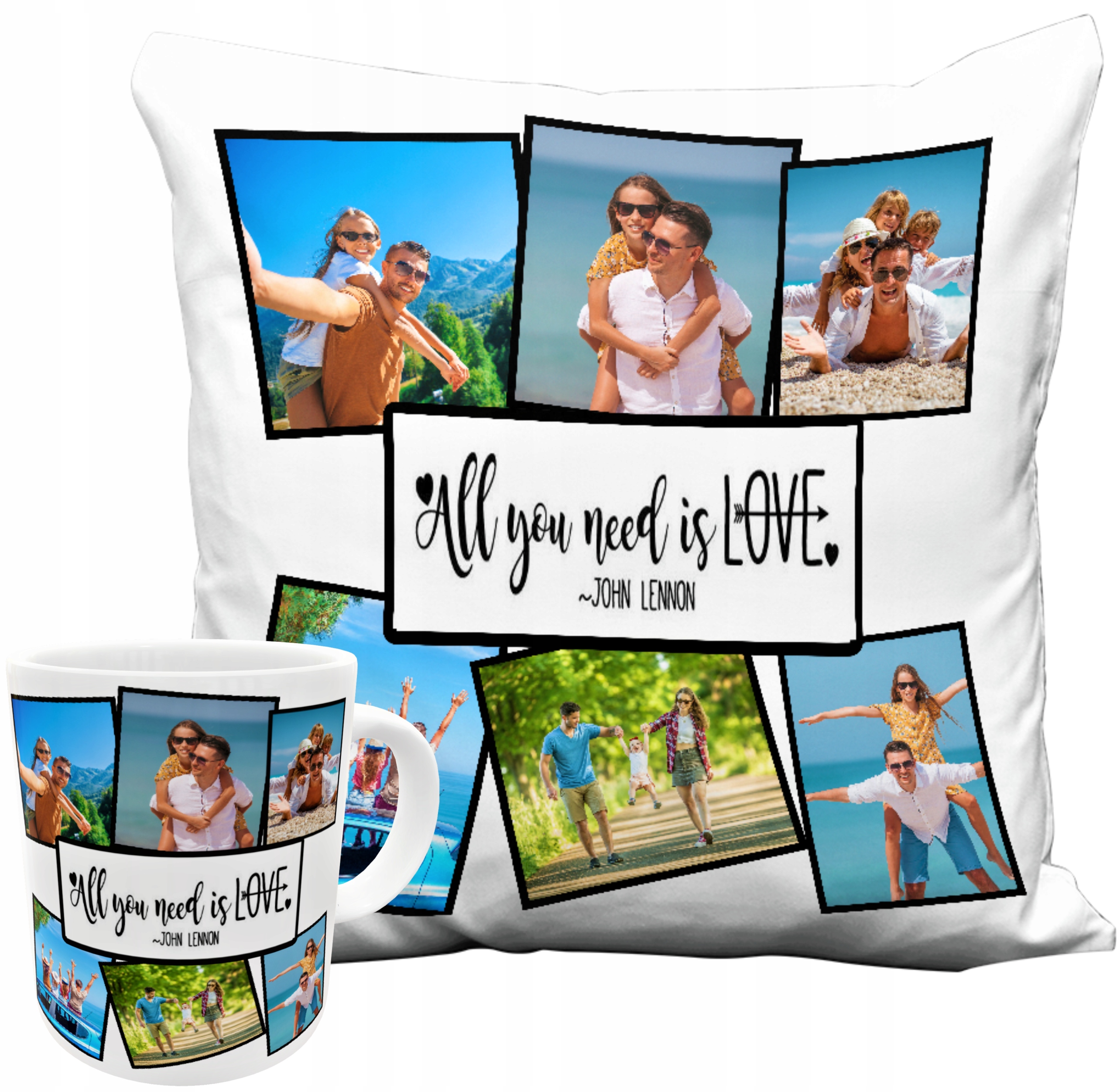 ZESTAW ZE ZDJĘCIEM FOTO KUBEK 330ml PODUSZKA 40x40