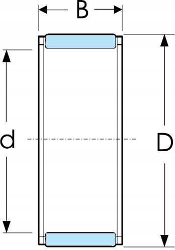 Łożysko igiełkowe HK 121612 12x16x12 HK1216 Kod producenta HK 121612