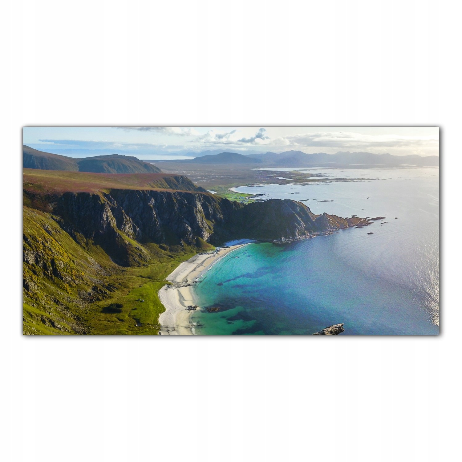 

Obraz na szkle Foto Norwegia Wyspa Morze 120x60