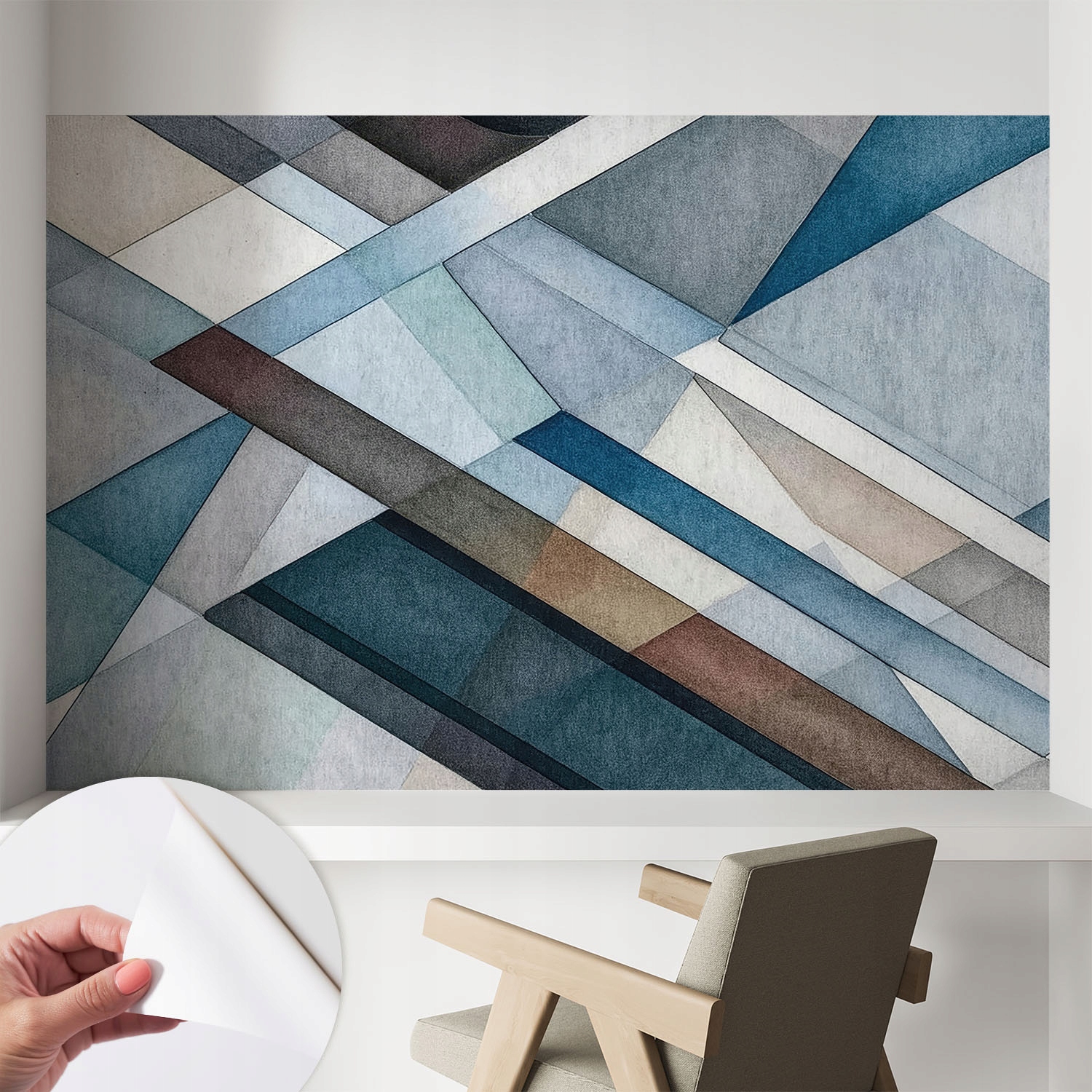 Matná Samolepicí fototapeta na zeď Abstraktní geometrie 104 x 70 cm