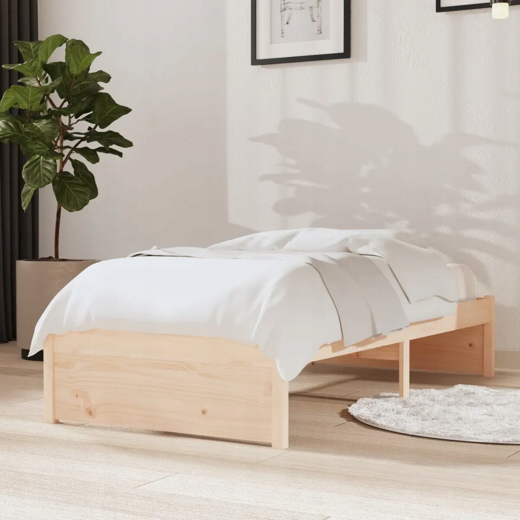 Petrashop Rám postele masivní dřevo 75 x 190 cm Small Single Hnědá 814909