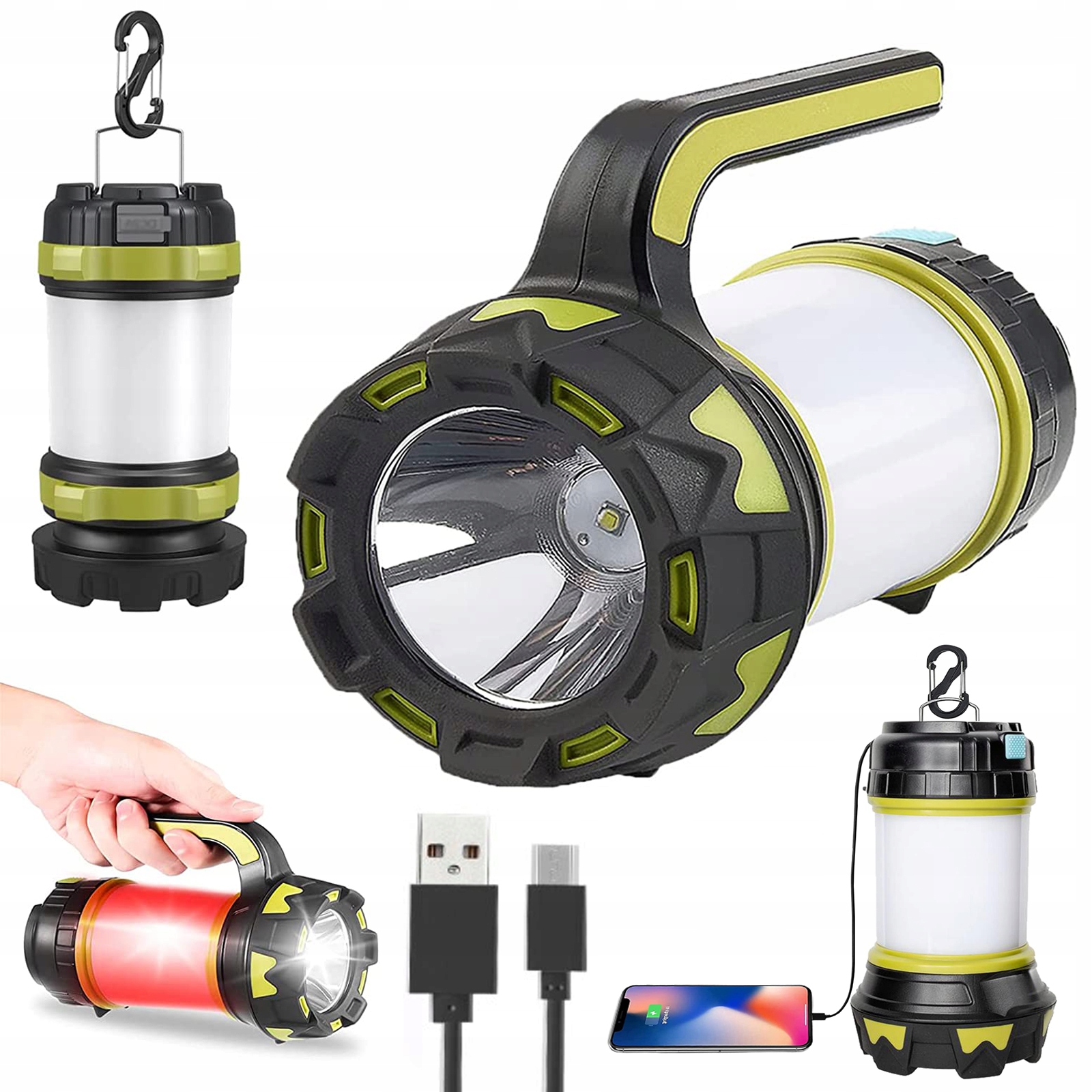 

Latarka Biwakowa Akumulatorowa Szperacz Usb T6LED