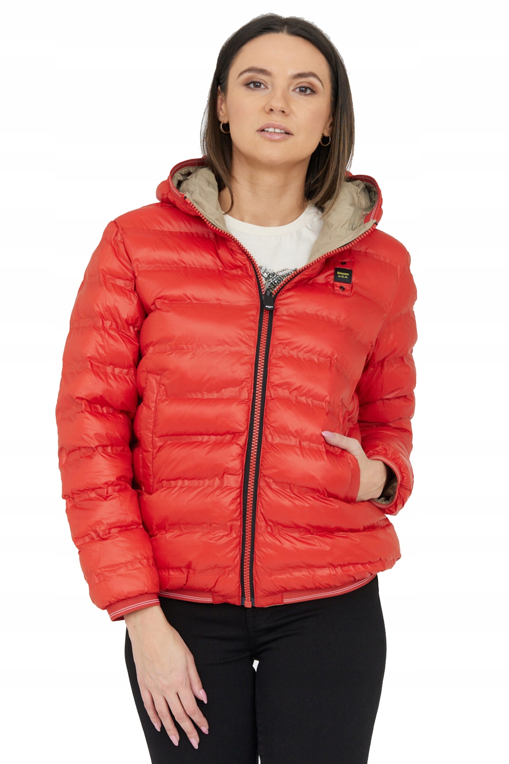 Blauer – oboustranná dámská péřová bunda L