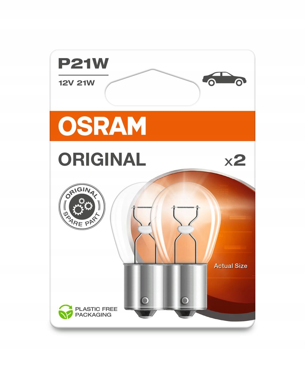 Osram żarówki samochodowe P21W 12V 21W BA15s 2 sztuki