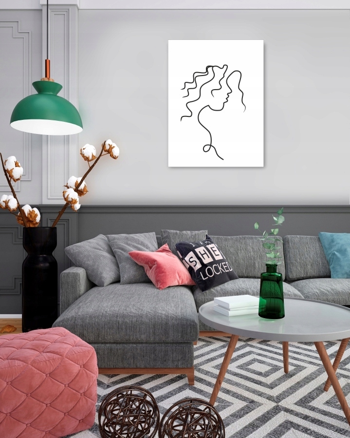 Twarz linia plakat obraz 30x40 cm obraz #166 Nazwa twarz linia