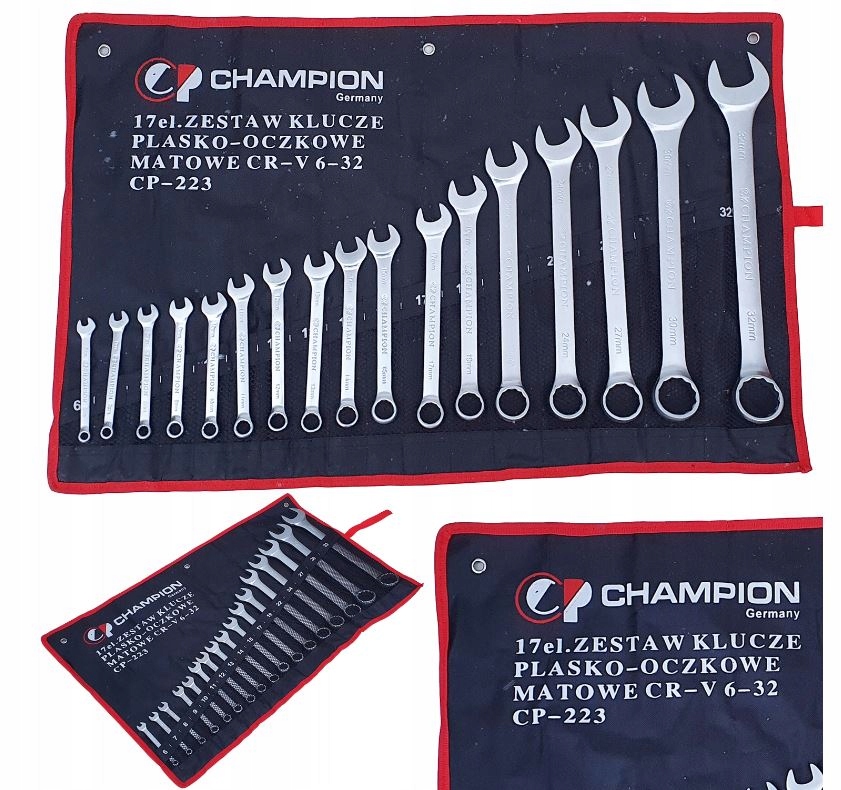 

Komplet Kluczy Płaskie 17el Klucze Płasko Oczkowe