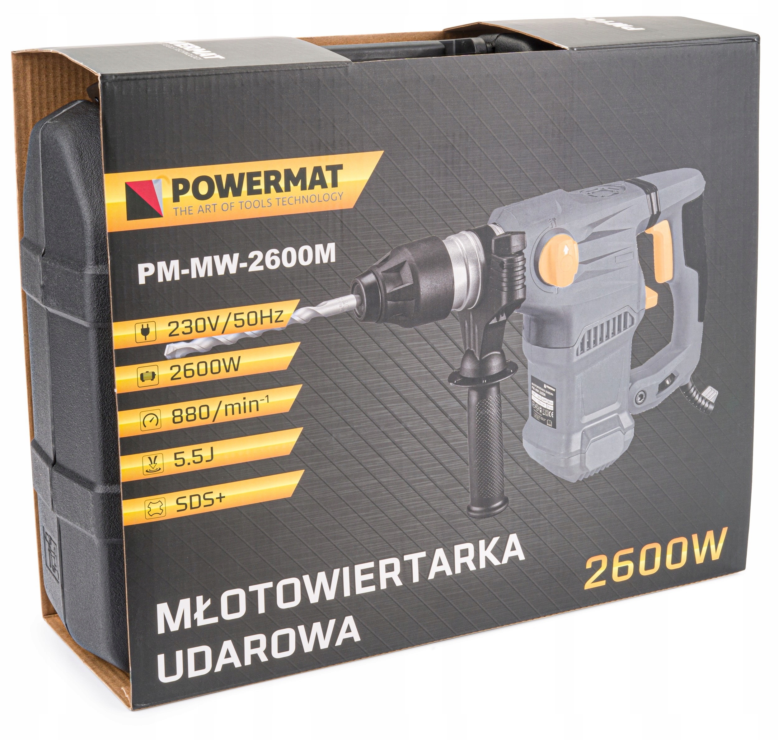 CIOCOCAN DE GORGIȘ MULTIFUNCȚIONAL CIOCOCAN DE CUMPARE + DALTA 2600W Număr maxim de impacturi 4350