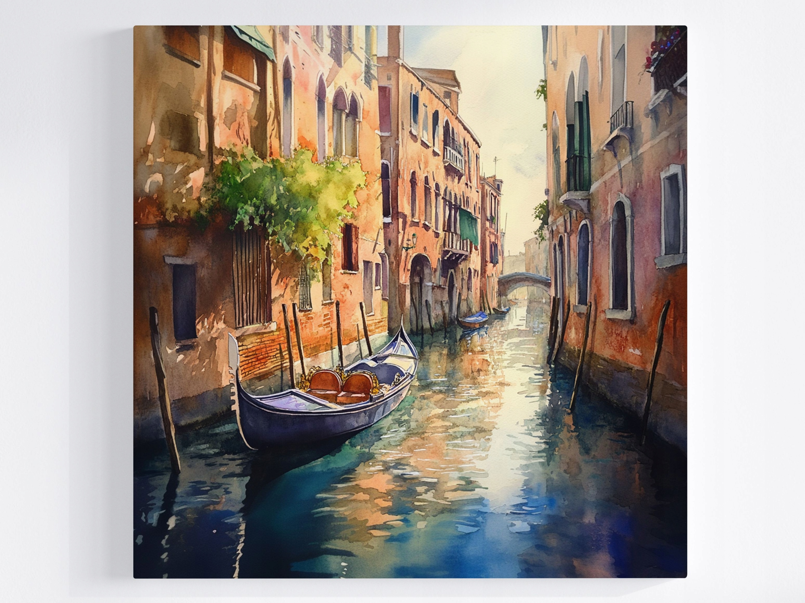Obraz Na Plátně Canvas Benátky Gondola Kanál Itálie Voda Krajina 80x80