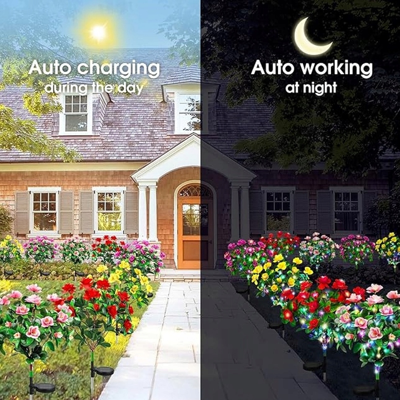 4PCS GIRLANDA SOLARNA LED LANCUCH OGRODOWA Azalea LAMPKI Marka inna