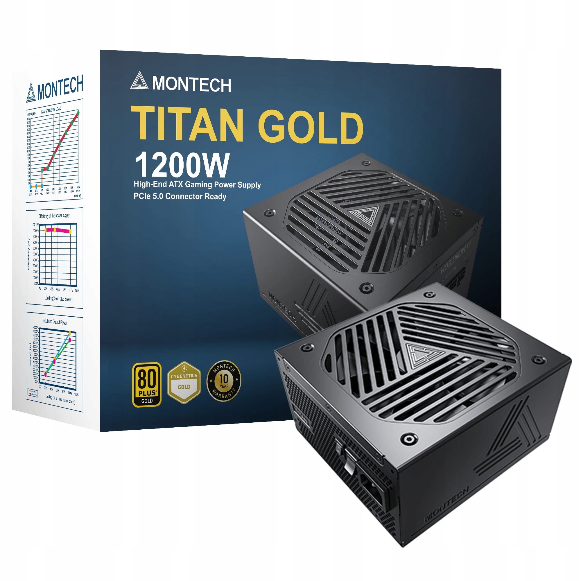 Zasilacz Montech Titan Gold 1200W 1200 W 80 Plus Gold