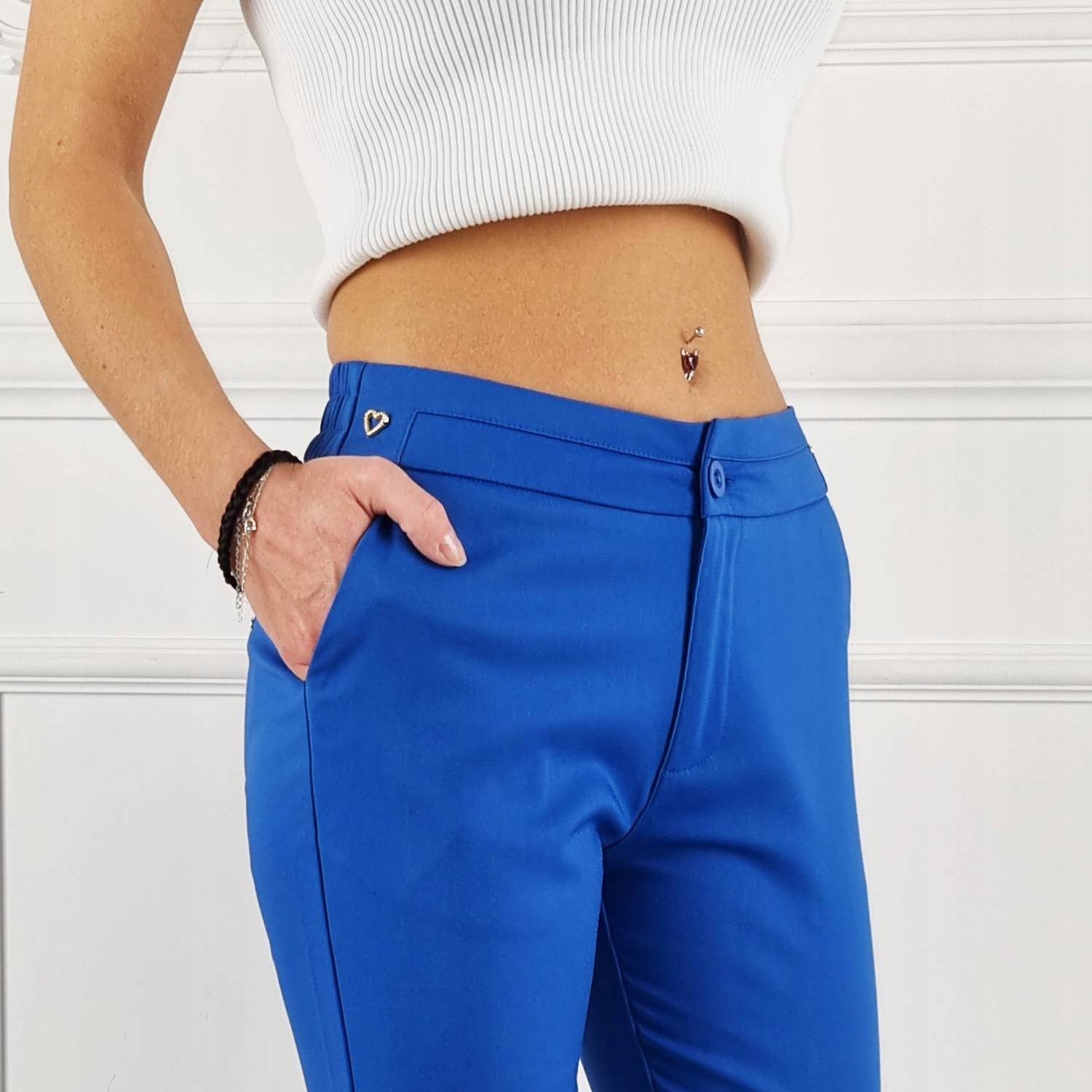 #ELEGANCKIE DAMSKIE SPODNIE - GUMKA 7/8 - FREESIA# Marka Freesia