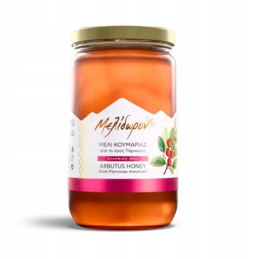 Grecki miód z Drzewa Truskawkowego (Chruściny Jagodnej) 950g Melidoron