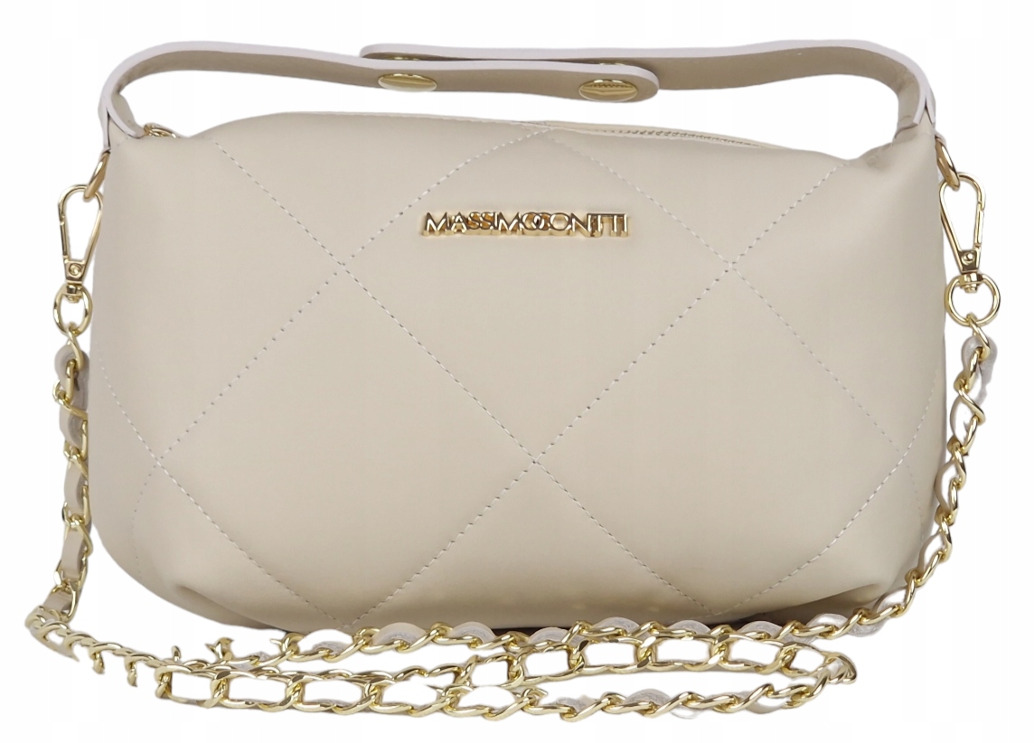 Massimo Contti kabelka přes rameno kufřík přírodní kůže béžová