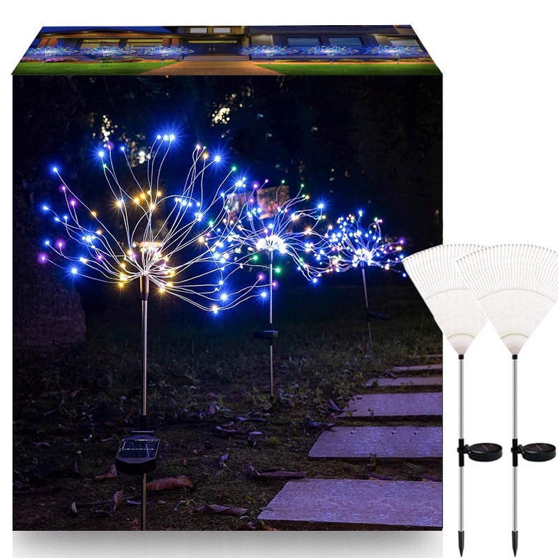 2SZT LAMPA SOLARNA OZDOBA OGRODOWA DMUCHAWCE LAMPKA 150 LED