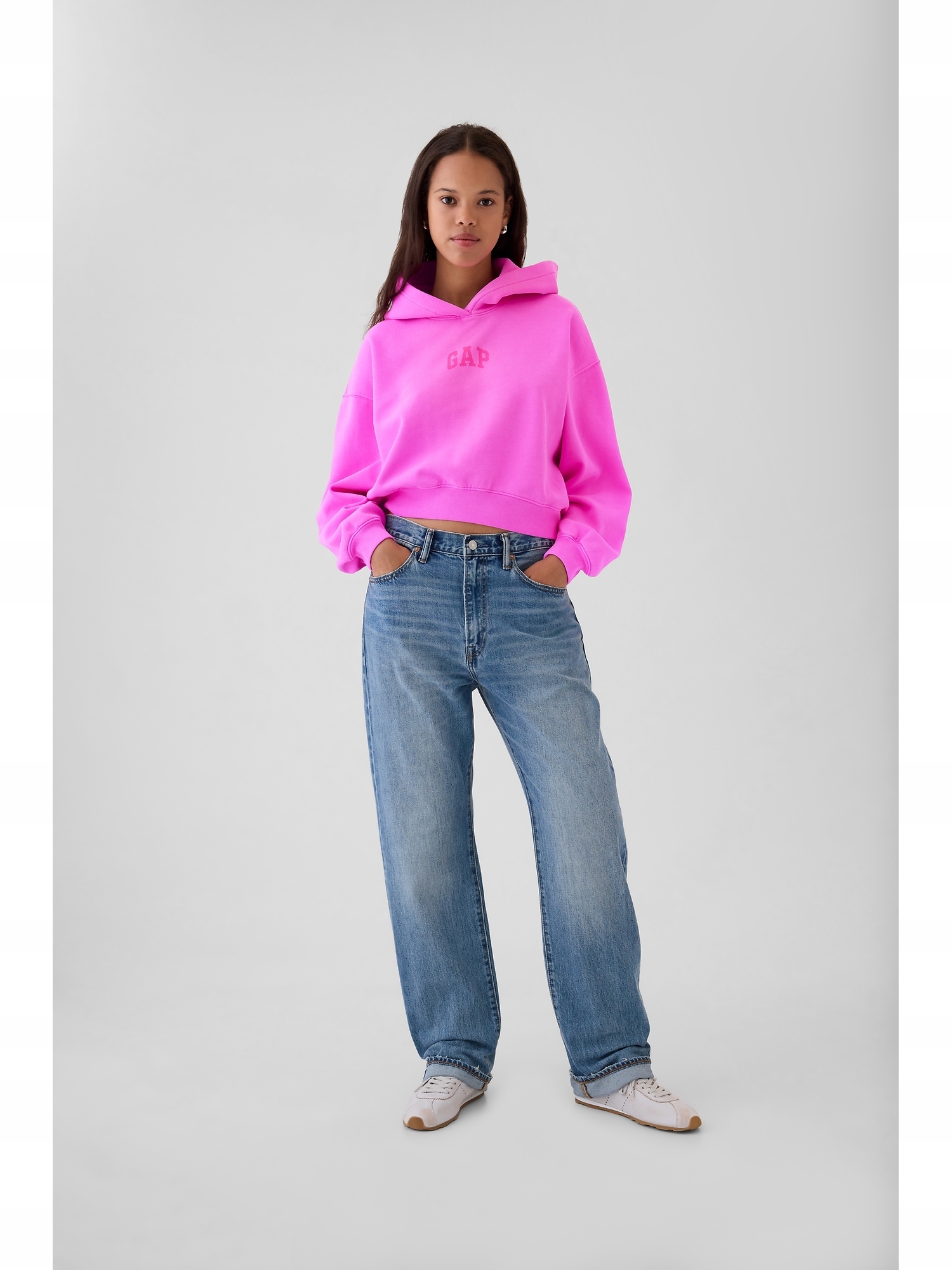 Gap Mikina s kapucí Logo Cropped