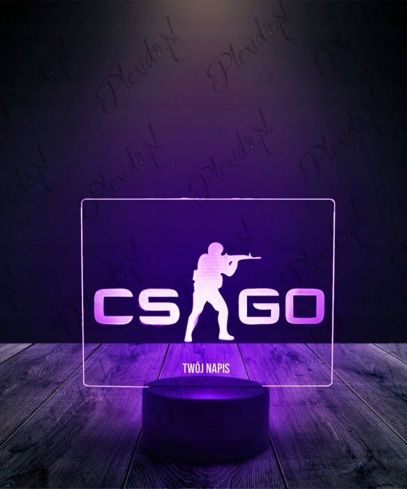 Lampka Nocna Counter Strike CS GO 16 LED PLEXIDO Marka Plexido