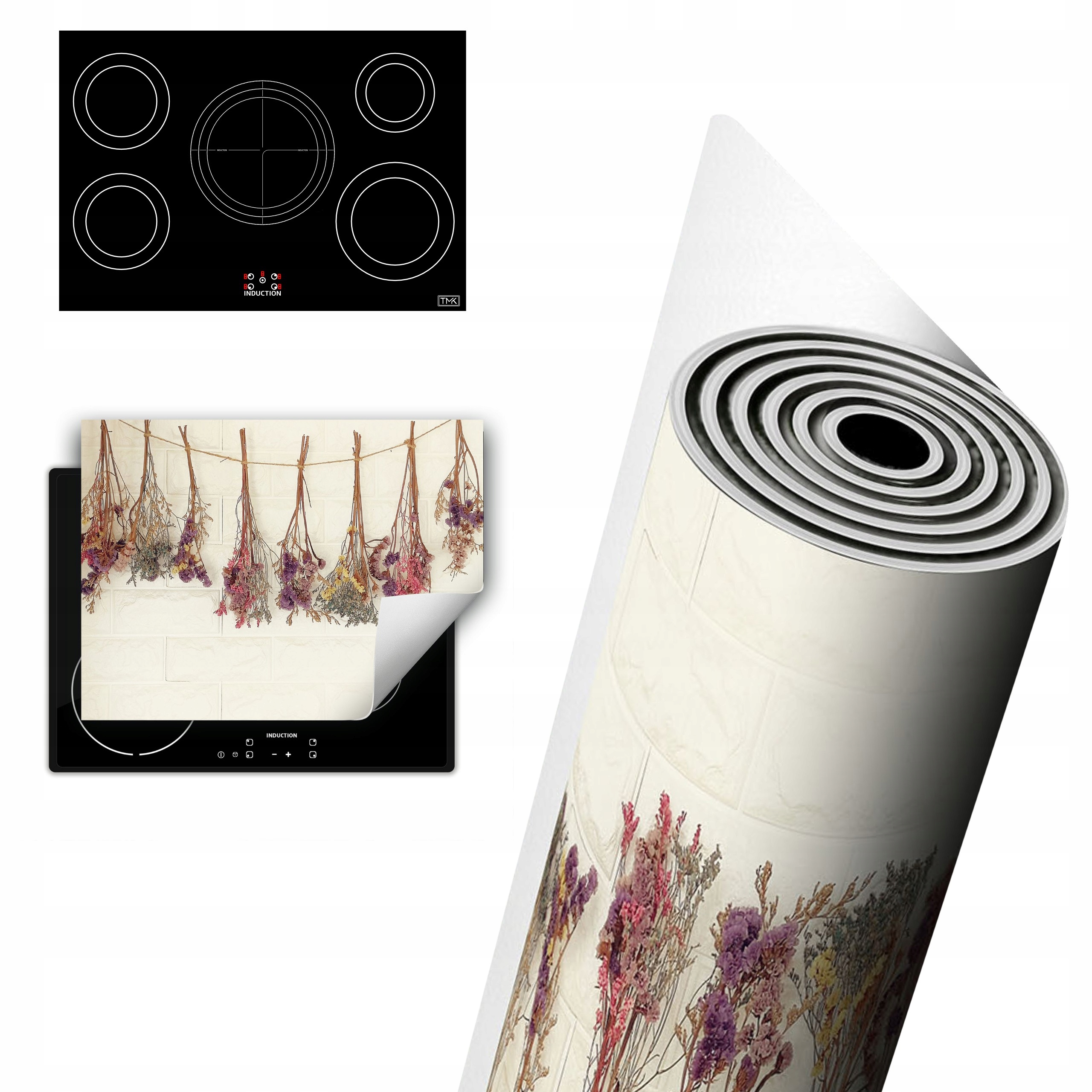 Vinylová Ochrana Na Indukci Desek 80x52 Bylinky