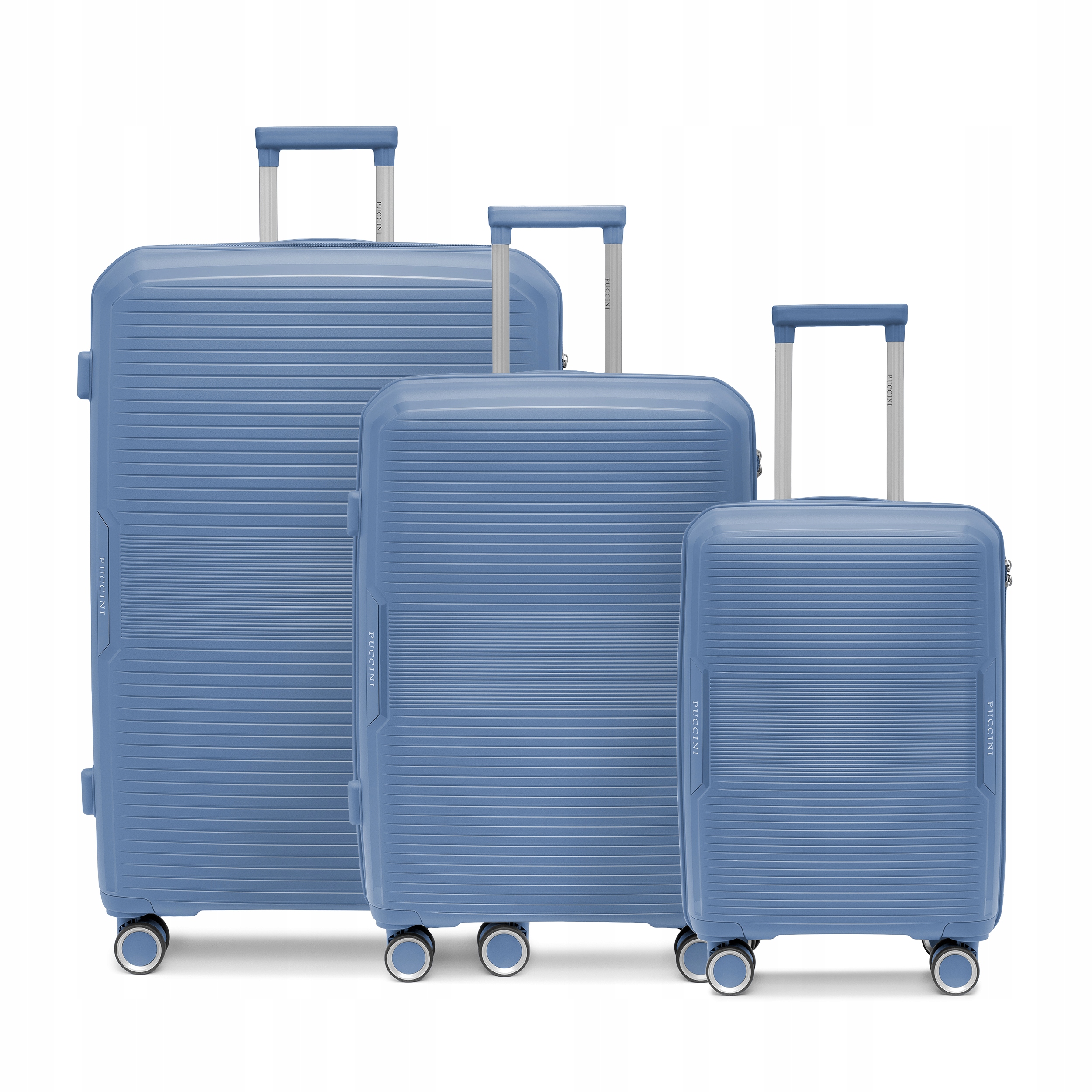 Puccini Zestaw Komplet 3 Walizek Podróżnych Pp 4 Kółka Twarde 3w1 PP029-7A