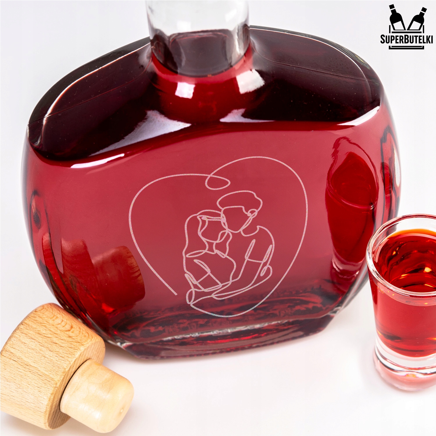 Butelka elegancka KARAFKA 0,5 L grawer PREZENT na WALENTYNKI URODZINY MAMY Rodzaj karafka