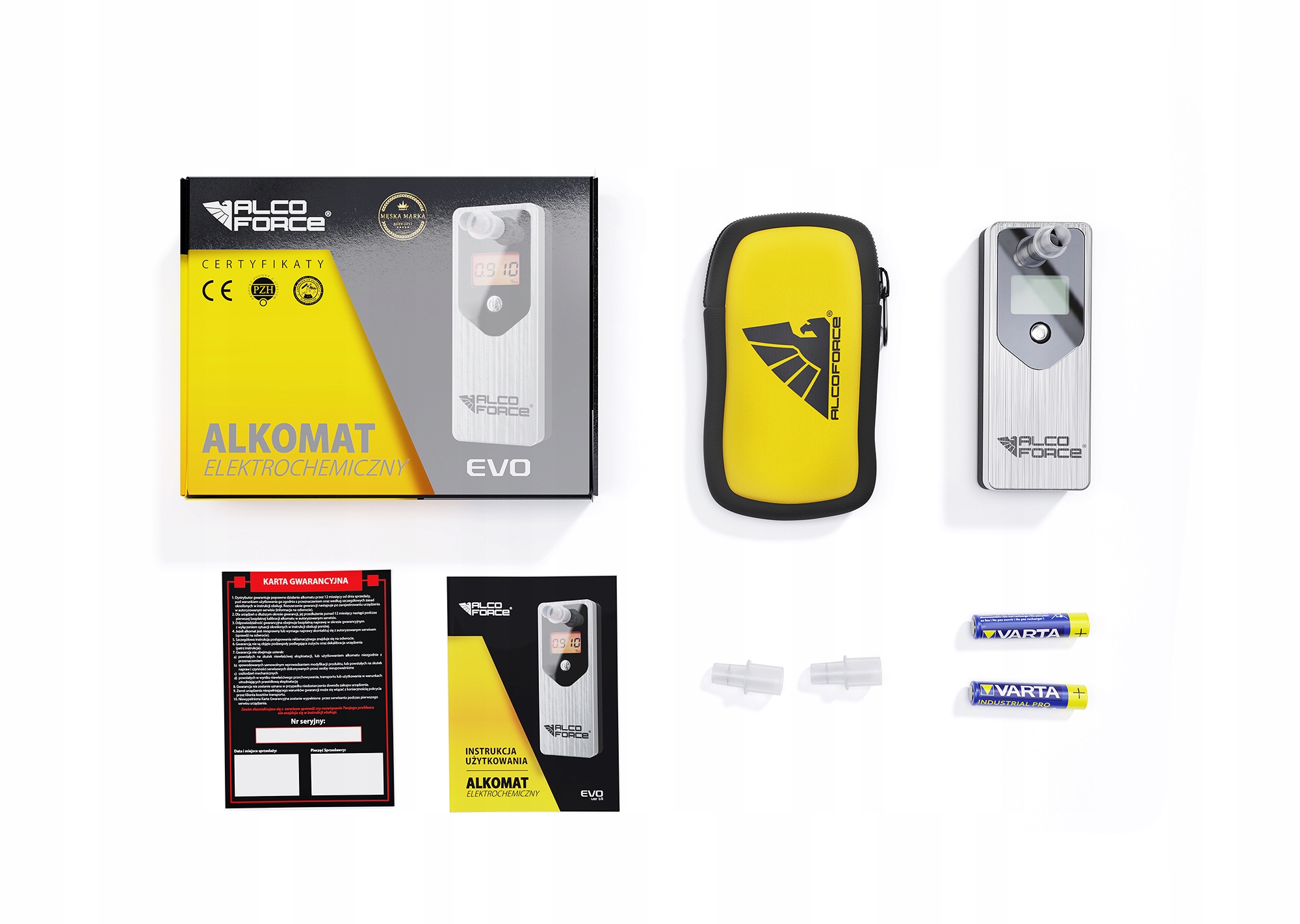 Alkomat Alcoforce EVO 1 ROK Kalibracji ustniki EAN 5901687921303