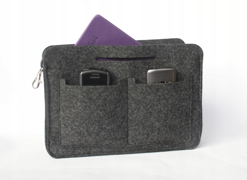 Organizer filcowy do torby, funkcjonalny wkład do torebki Bertoni - Czarny Marka Bertoni