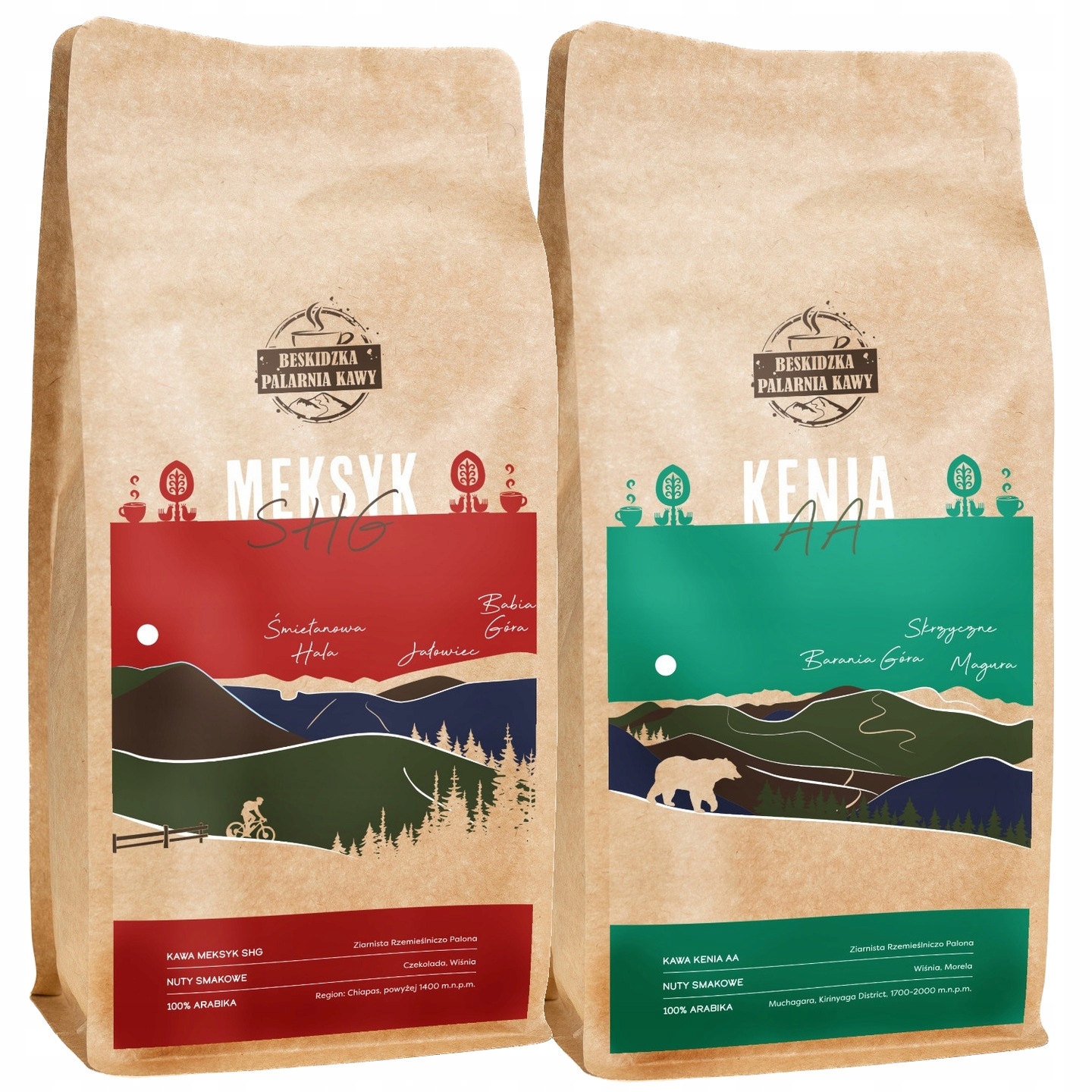 Levně Čerstvě Pražená Káva Zrnková Mexiko Shg 1KG Keňa Aa 1KG 100% Arabica