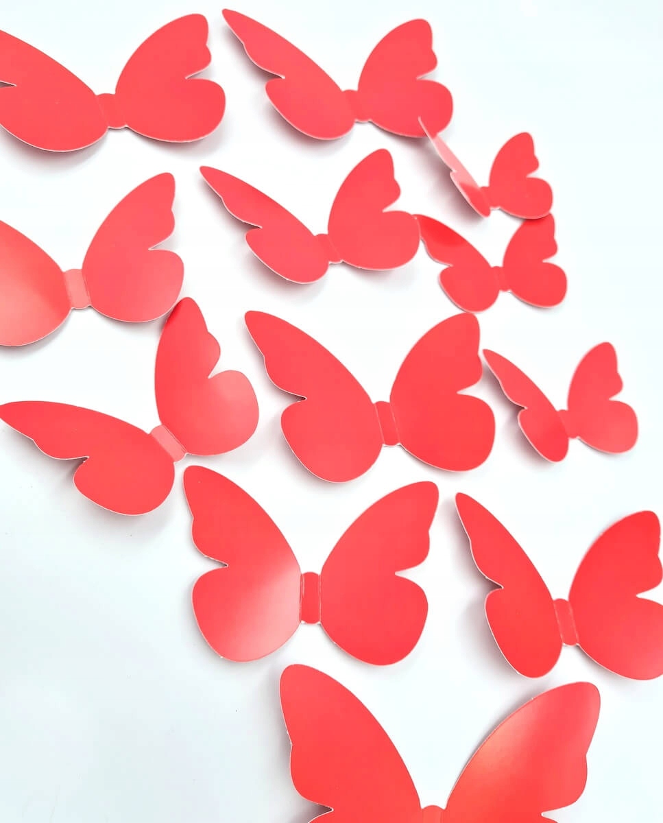 Dekoracja patriotyczna MOTYLKI 3D biało-czerwone Marka SzkolneNaklejki.pl