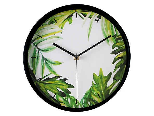 

Zegar ścienny Greenery egzotyczne liście 25cm