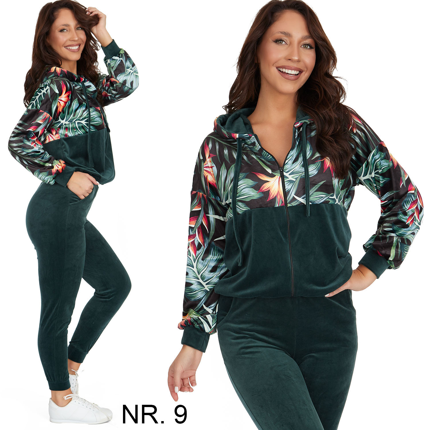 322_ L/40 _welurowy Komplet Dresowy