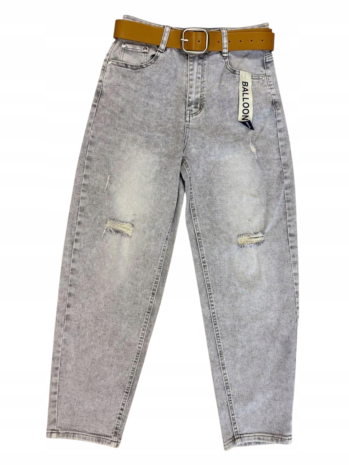 Spodnie jeansowe typu Ballon, jeansy Moongirl szare rozmiar L