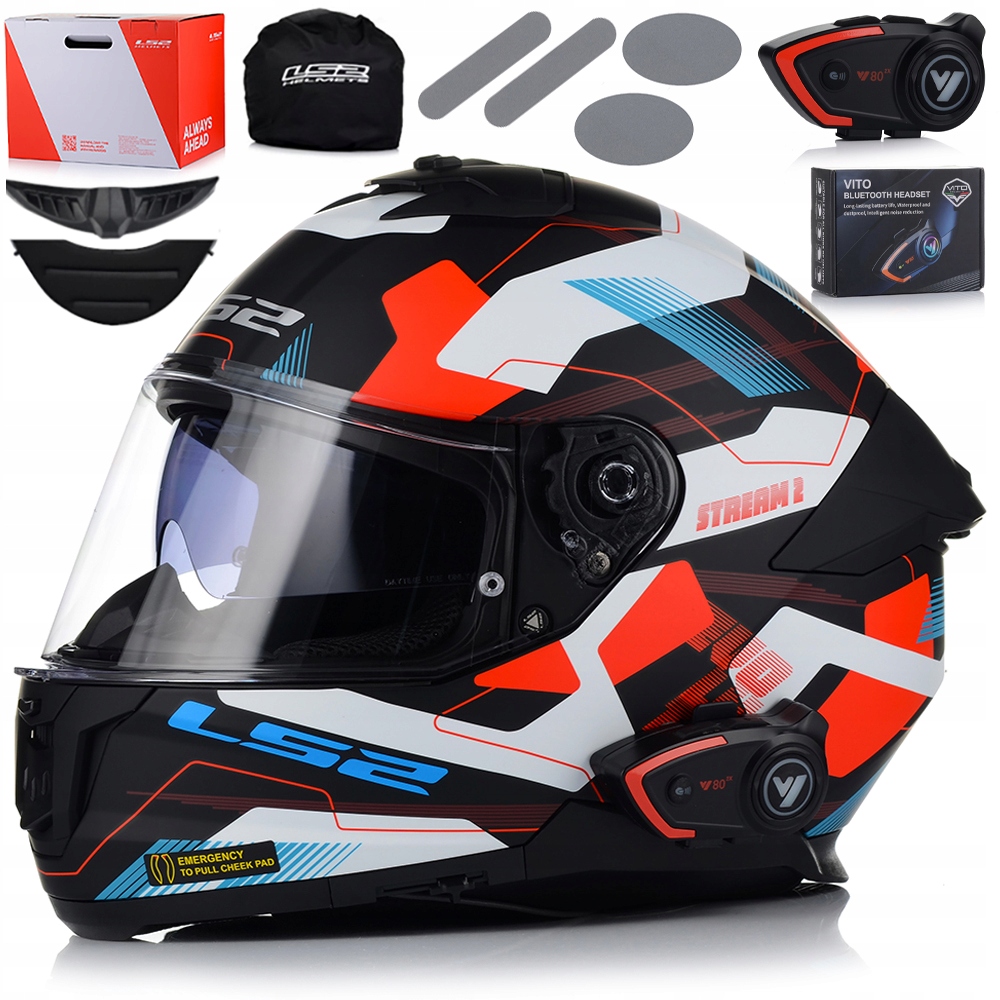 Motocyklová Prilba LS2 FF808 Stream Mika Systém Pinlock Clona Interkom