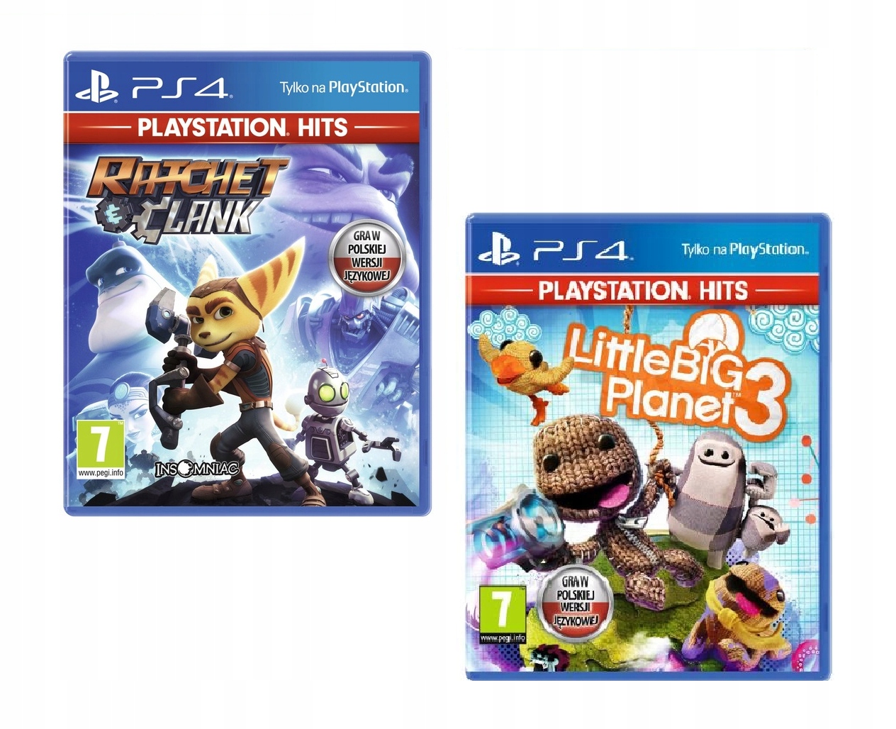 

PS4 2 Gry Ratchet And Clank Little Big Planet 3