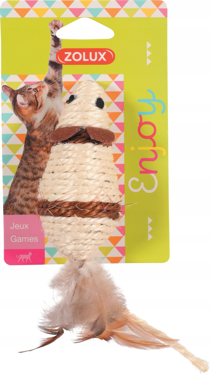 

Zolux Zabawka Mysz Sizalowa z piórkami 10cm