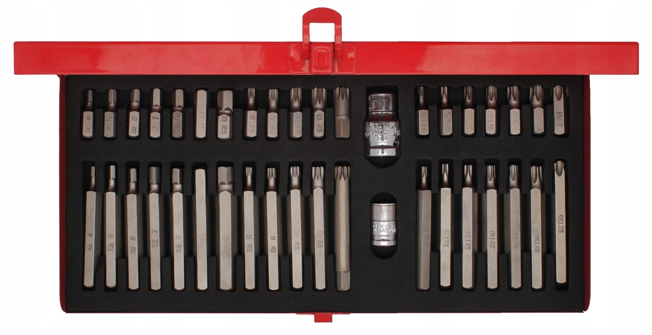 

zestaw bitów 40 końcówek Torx Hex Spline S2 stal