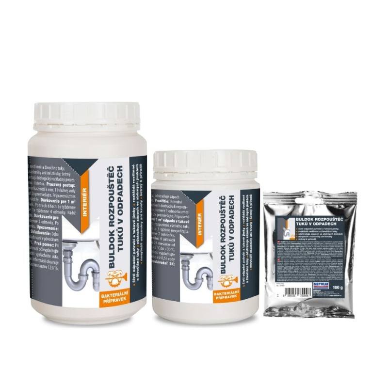 Rozpouštěč tuků v odpadech, 1kg, Buldok