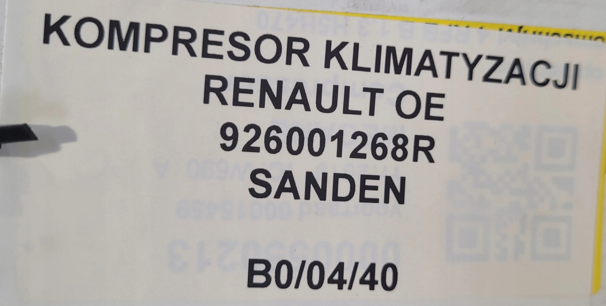 kompresor klimatizaci RENAULT OE 926001268R