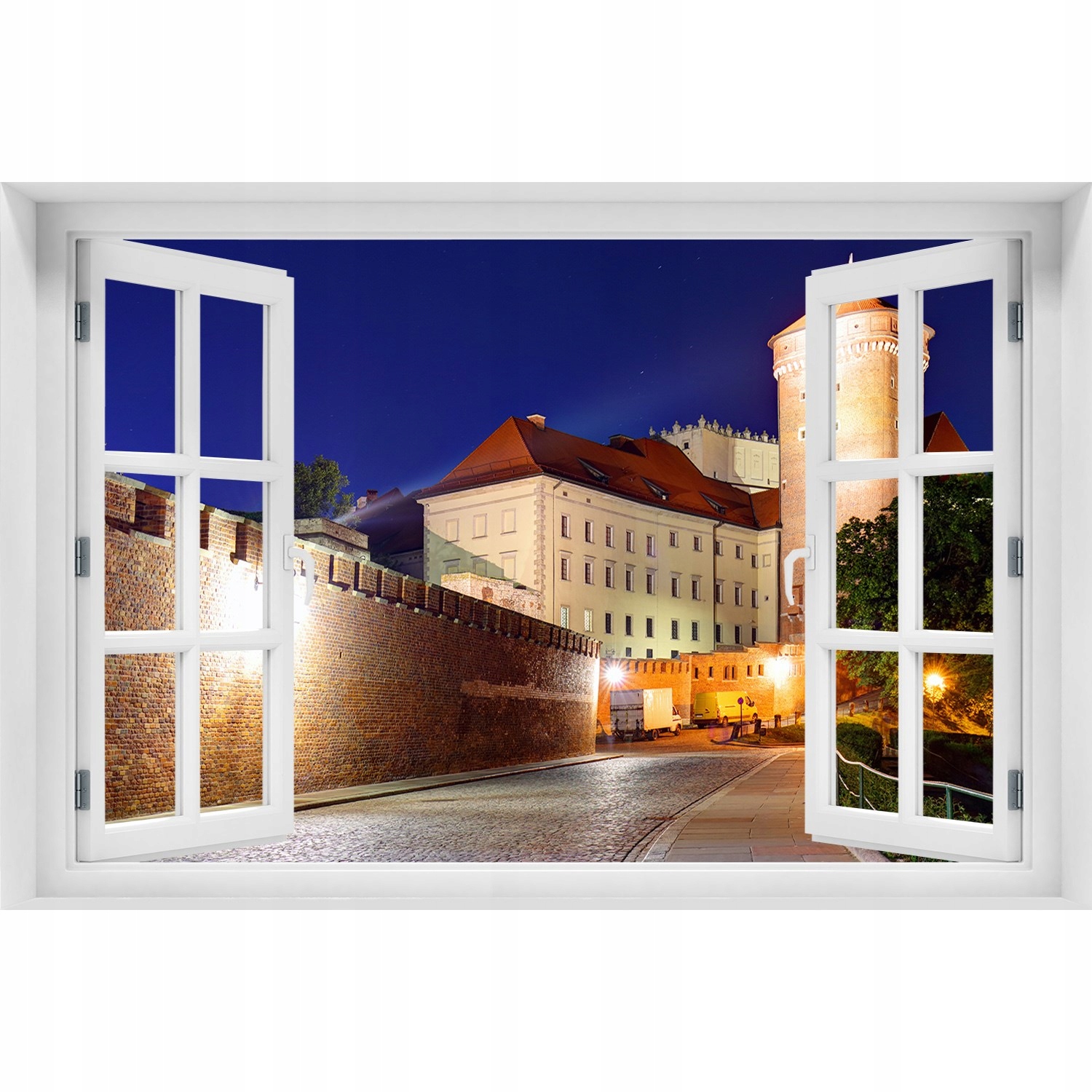 

Fotoobraz Naklejka 3D Okno Kraków Polska 120x80