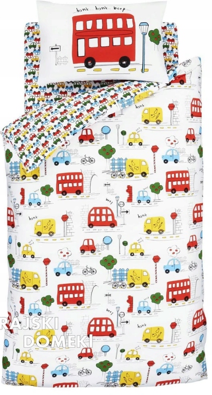 

Pościel 120x150 Auta Cars Samochody Autobusy