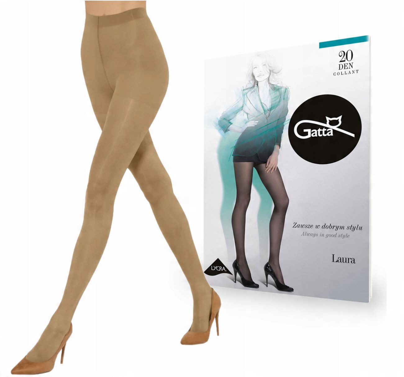 

Rajstopy Gatta Laura Lycra 20 Den Beige r. 5-XL