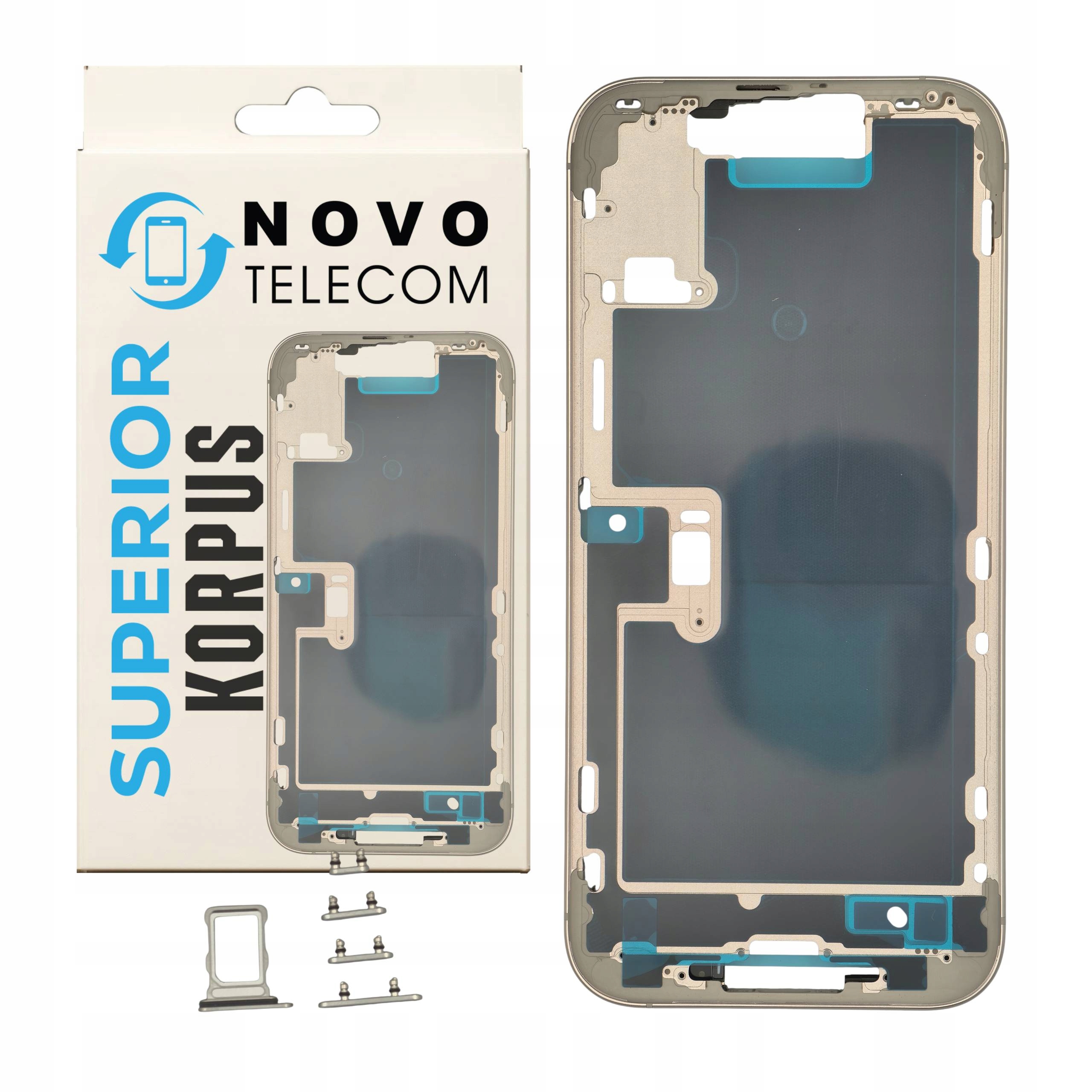 Tělo pouzdra Rámeček telefonu pro iPhone 16 Pro Max, bílá barva